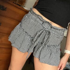 Skylar + Madison Black and White Gingham Shorts
